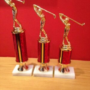 Golf set of Trophies