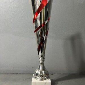 Silver & Red Tower Cup