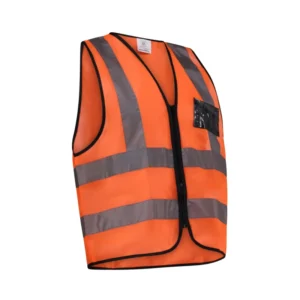 ORANGE REFLECTIVE VEST WITH ZIP AND ID (2XL) SPECIAL