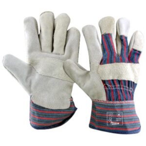 CHROME LEATHER CANDY STRIPE GLOVES (PREMIUM QUALITY) SPECIAL
