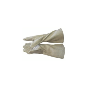 CHROME LEATHER D/PALM (SHOULDER 16''LENGTH GLOVES PREMIUM QUALITY)