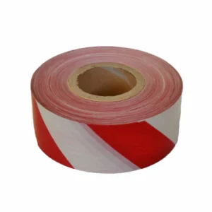 BARRIER TAPE 75MM X 500M X 50 MIC RED & WHITE SPECIAL