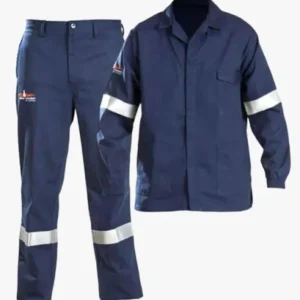NAVY FLAME/ACID RETARDANT 2PC CONTI SUIT WITH REFLECTIVE TAPE (SIZE 34)